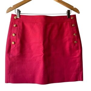J Crew | Coral Post Stamp Sailor Mini Skirt, Size 4